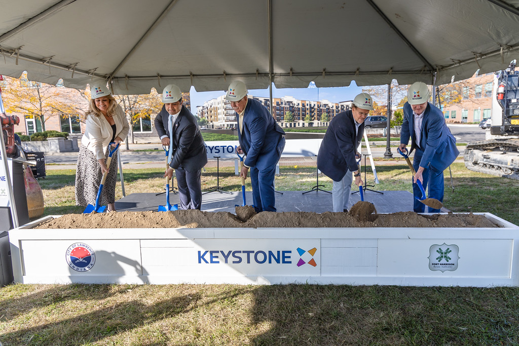 Keystone Group Breaks Ground with the City of Lawrence, and the Fort Harrison Reuse Authority on The Benjamin